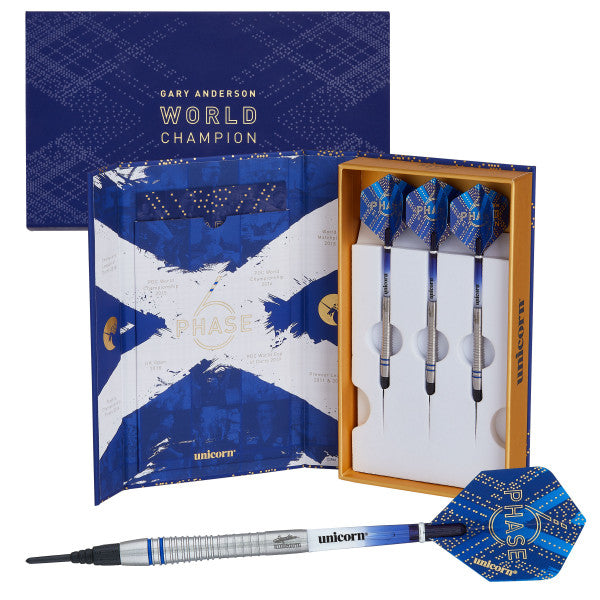 Unicorn Phase 6 World Champion Gary Anderson Soft Dart Presentation Box