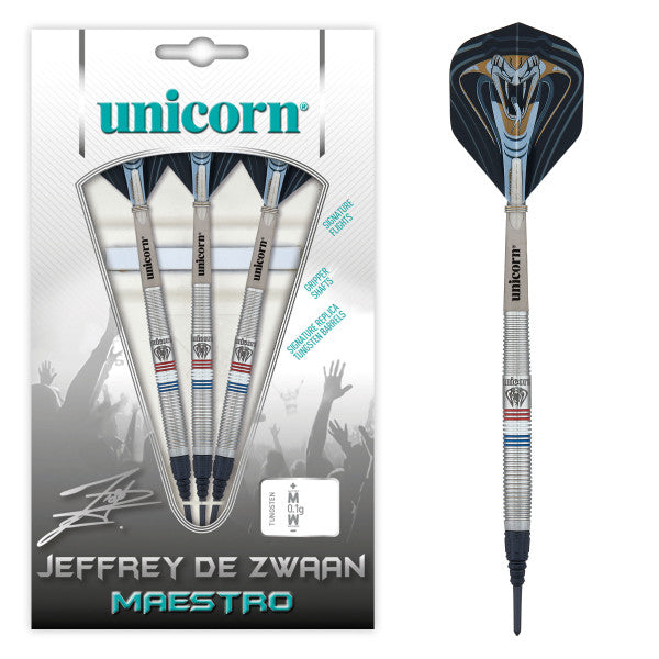 Unicorn Maestro Jeffrey de Zwaan P2 Black Soft Darts
