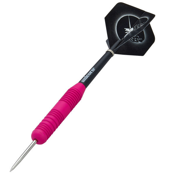 Unicorn Core Plus Rubberised Pink Steel Darts
