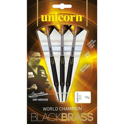 Unicorn Black Brass Gary Anderson Soft Darts