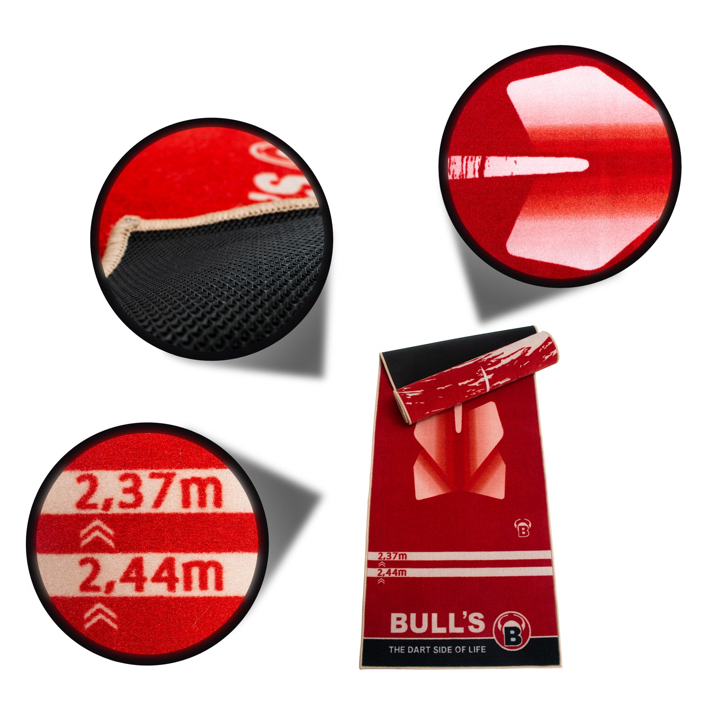 BULL'S Carpet-Mat "180" red