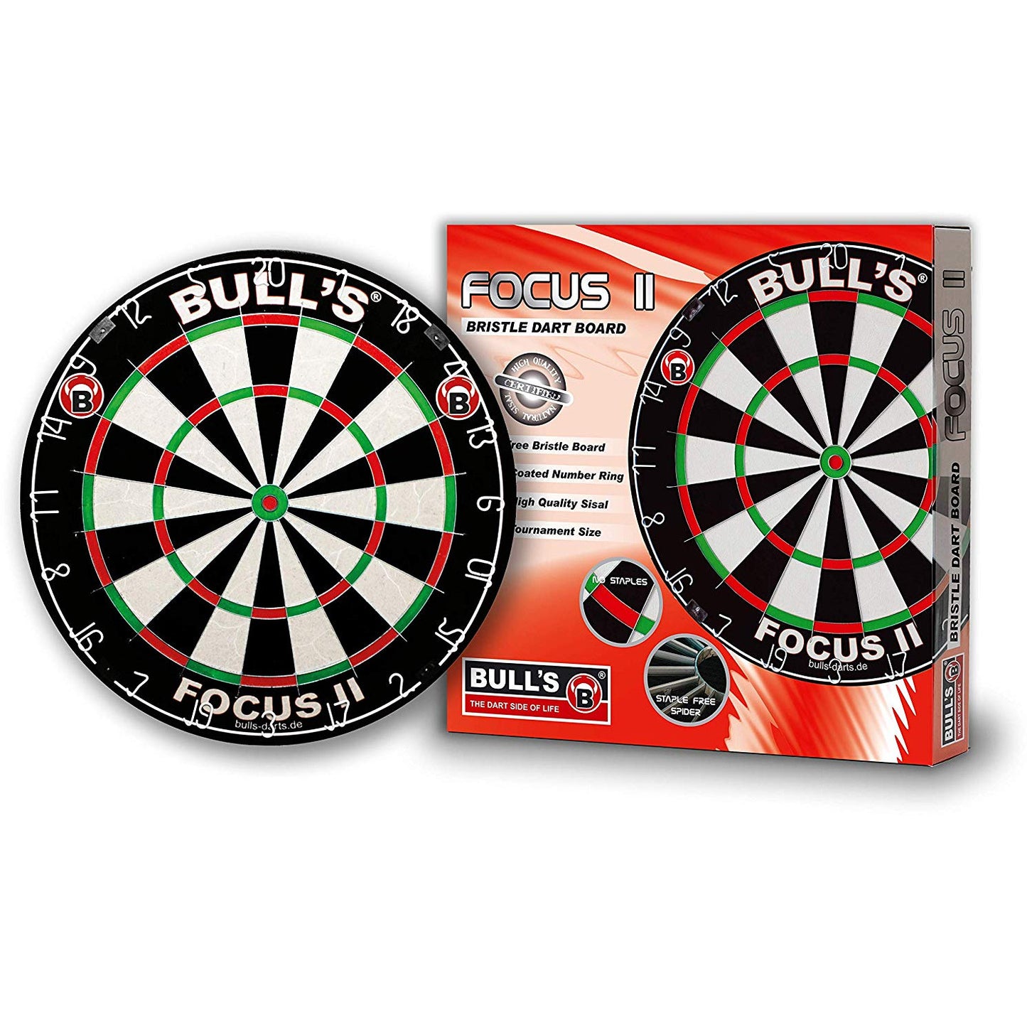 BULL'S Focus II Bristle Dart Board